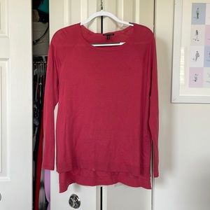 Pink Eileen Fischer long sleeve sweater.